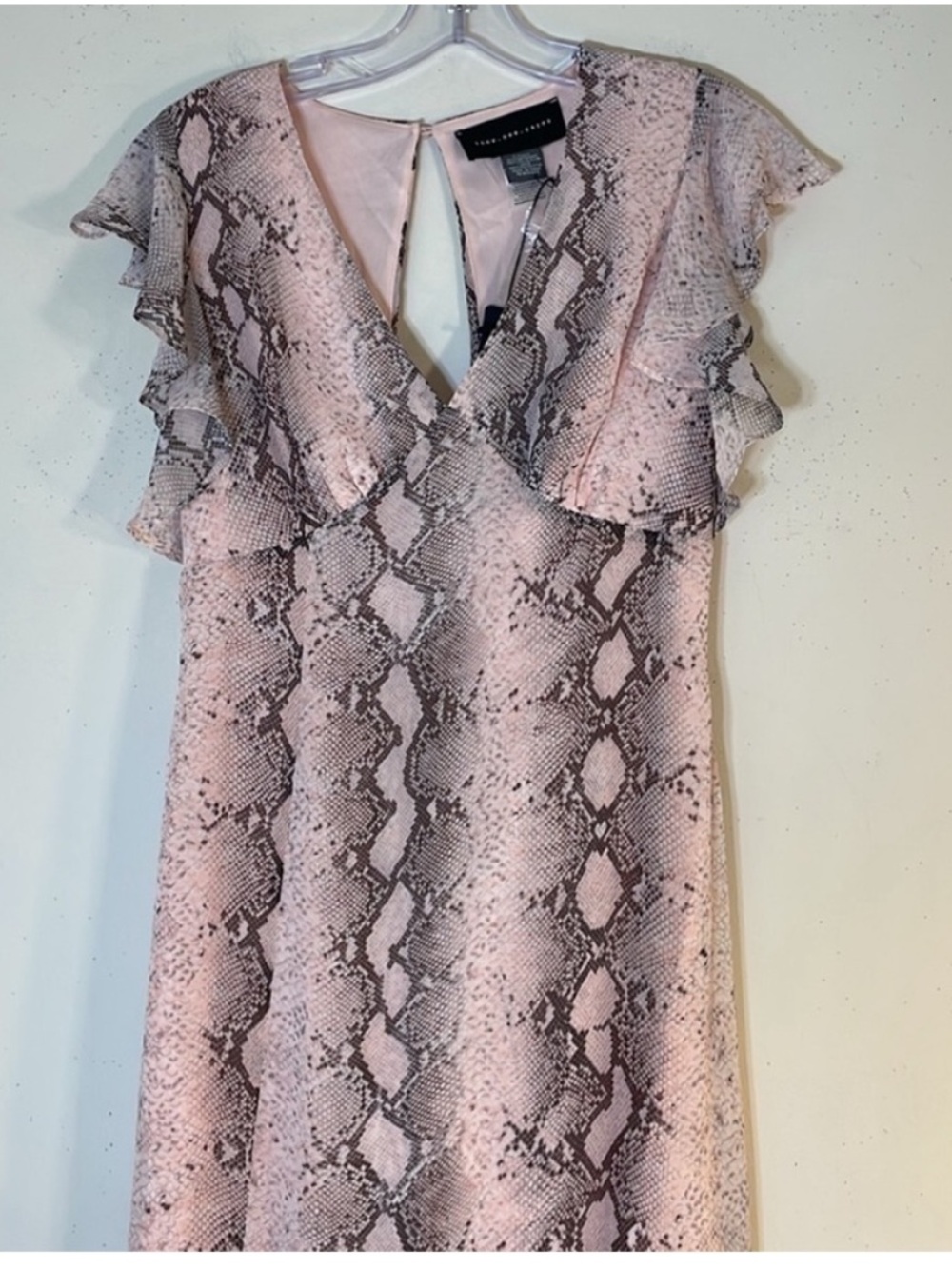 Know One Cares Snake Skin Print Ruffle Maxi Dress. Small. NWT. - Picture 5 of 10